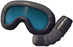 Island Adventure Black Scuba Mask