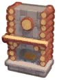 Island Adventure Log Fireplace