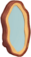 Island Adventure Log Mirror