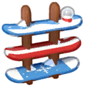 Island Adventure Snowboard Shelves
